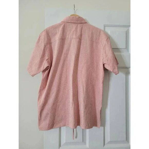 Lifted anchors red striped zip up Shirt Jacket L - Picture 6 of 10